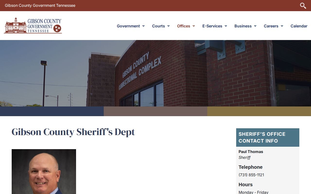 Gibson County Tennessee sheriff booking-record contact source